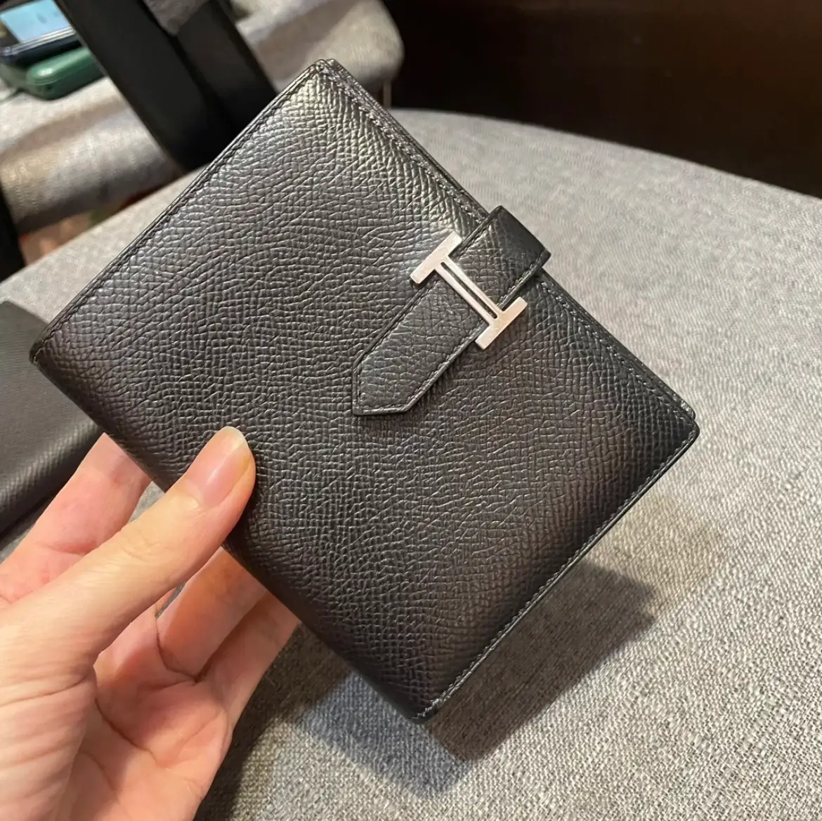 에르메스 베안 컴팩트 쉐브르 반지갑